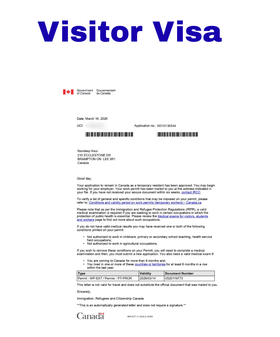 Visitor Visa